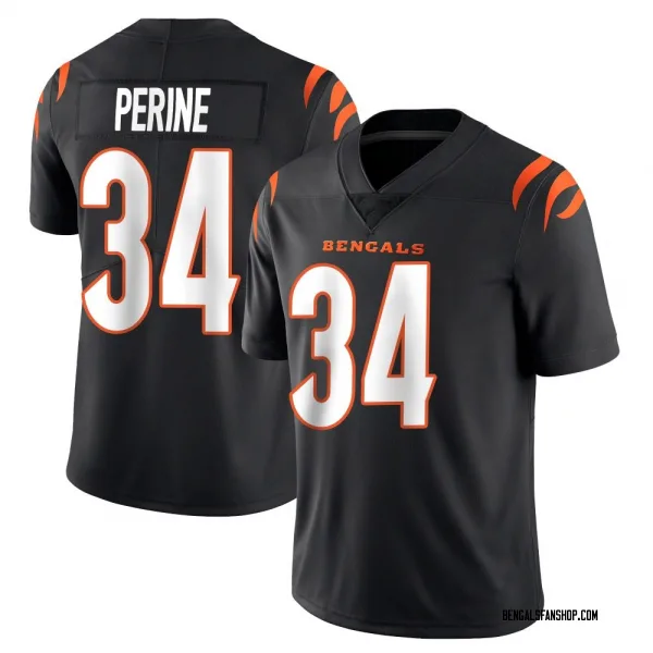 Youth Samaje Perine Cincinnati Bengals Limited Black Team Color Vapor Untouchable Jersey