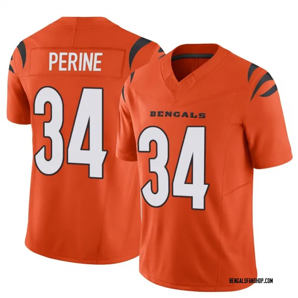 Youth Samaje Perine Cincinnati Bengals Limited Orange Vapor F.U.S.E. Jersey