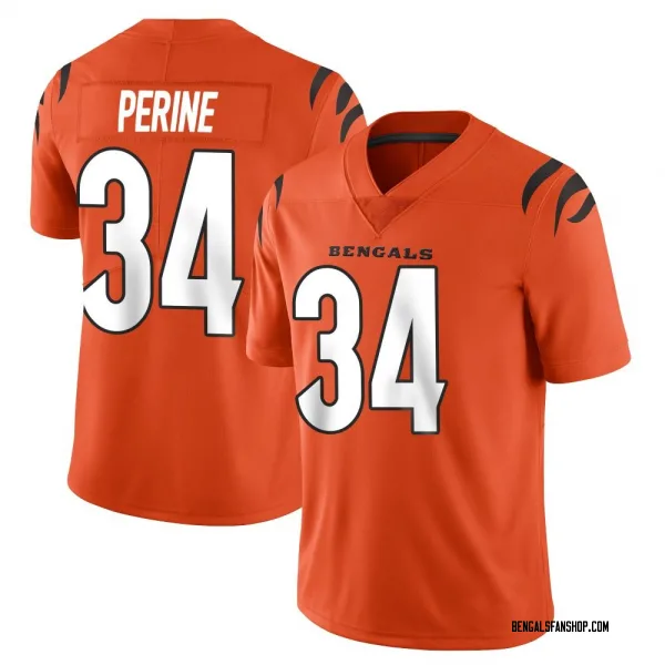 Youth Samaje Perine Cincinnati Bengals Limited Orange Vapor Untouchable Jersey
