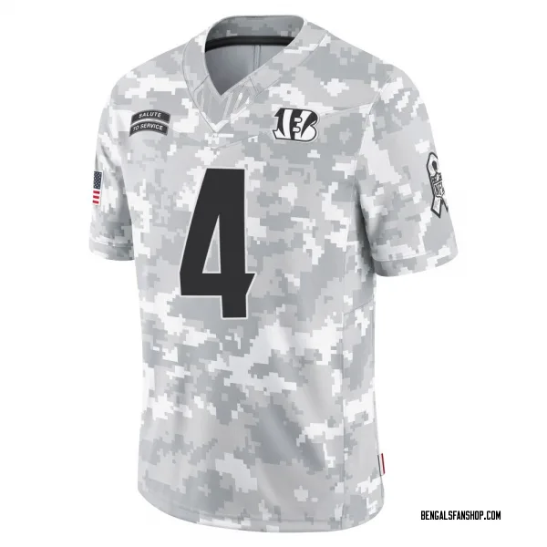 Youth Sean Clifford Cincinnati Bengals Limited Arctic Camo 2024 Salute to Service Jersey
