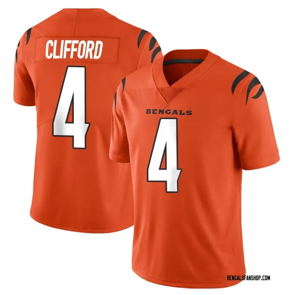 Youth Sean Clifford Cincinnati Bengals Limited Orange Vapor Untouchable Jersey