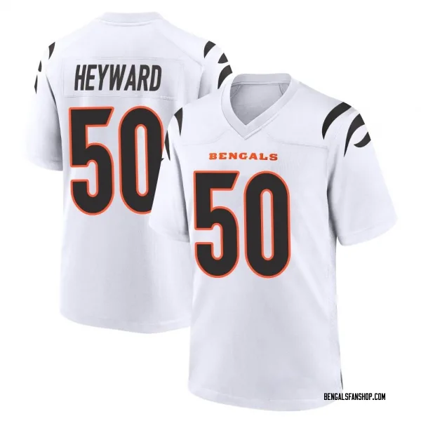 Youth Shaka Heyward Cincinnati Bengals Game White Jersey