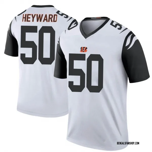 Youth Shaka Heyward Cincinnati Bengals Legend White Color Rush Jersey