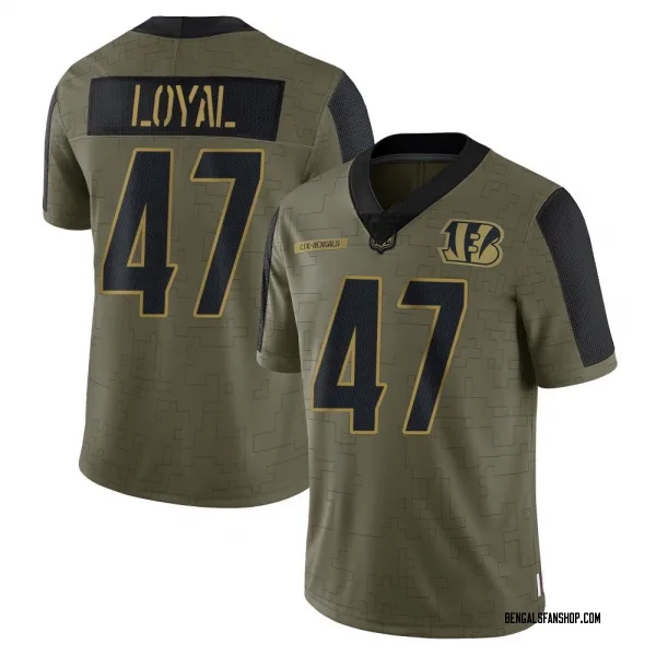 Youth Shaquan Loyal Cincinnati Bengals Limited Olive 2021 Salute To Service Jersey