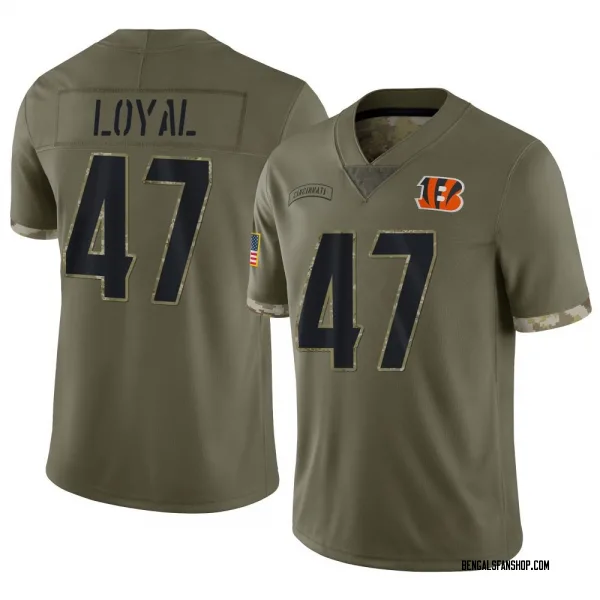 Youth Shaquan Loyal Cincinnati Bengals Limited Olive 2022 Salute To Service Jersey