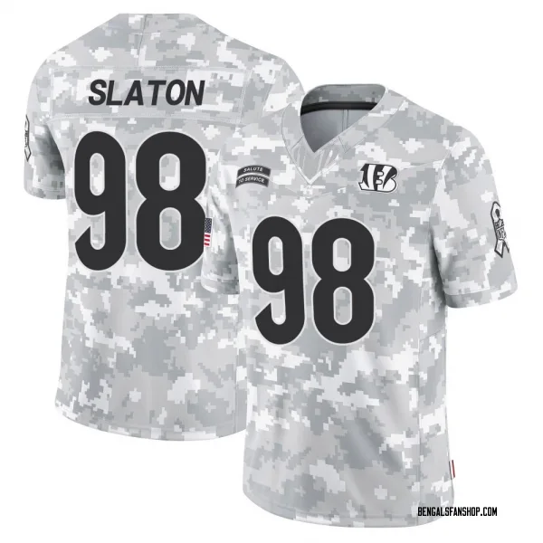 Youth T.J. Slaton Cincinnati Bengals Limited Arctic Camo 2024 Salute to Service Jersey