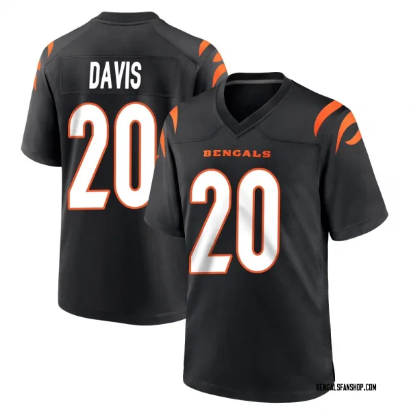 Youth Tacario Davis Cincinnati Bengals Game Black Team Color Jersey