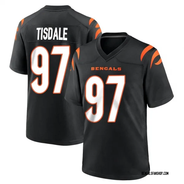 Youth Tariqious Tisdale Cincinnati Bengals Game Black Team Color Jersey