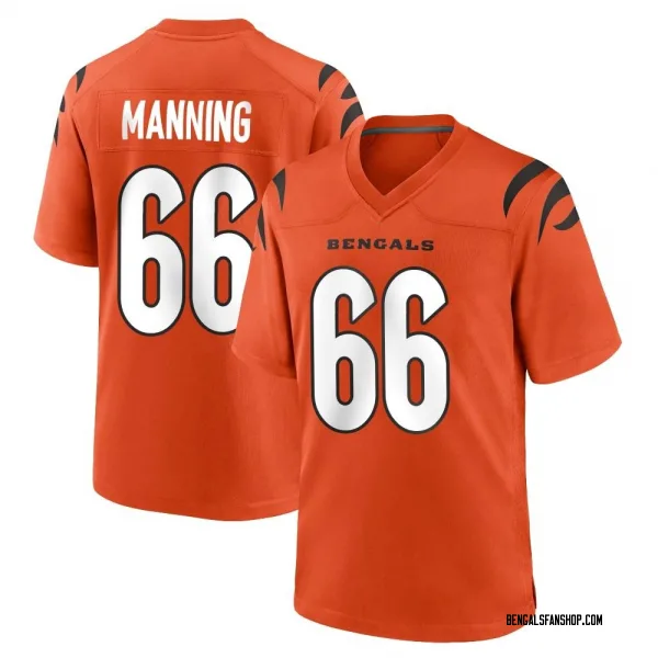 Youth Tashawn Manning Cincinnati Bengals Game Orange Jersey