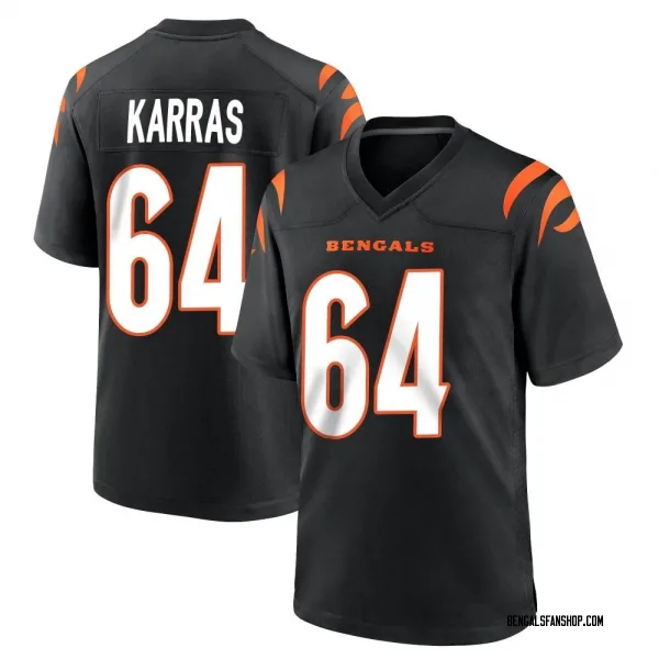 Youth Ted Karras Cincinnati Bengals Game Black Team Color Jersey