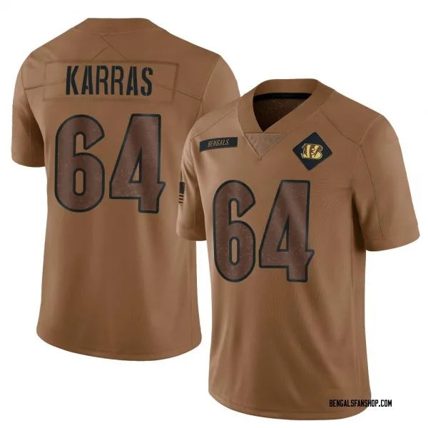 Youth Ted Karras Cincinnati Bengals Limited Brown 2023 Salute To Service Jersey