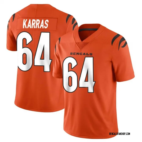 Youth Ted Karras Cincinnati Bengals Limited Orange Vapor Untouchable Jersey
