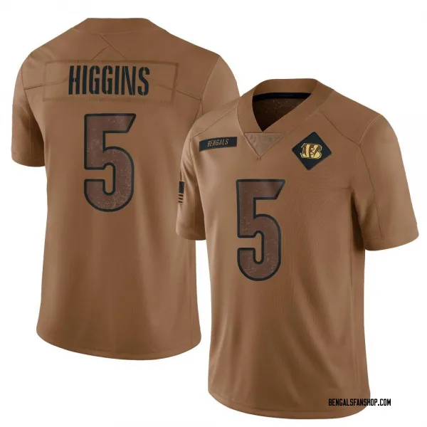Youth Tee Higgins Cincinnati Bengals Limited Brown 2023 Salute To Service Jersey