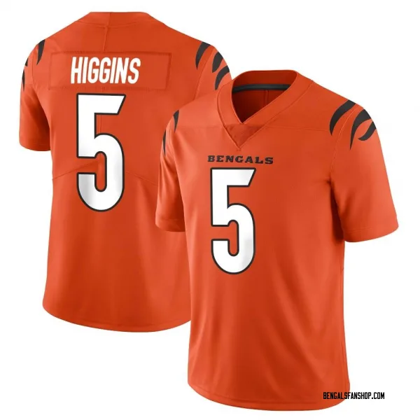 Youth Tee Higgins Cincinnati Bengals Limited Orange Vapor Untouchable Jersey
