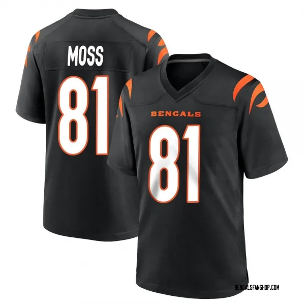 Youth Thaddeus Moss Cincinnati Bengals Game Black Team Color Jersey