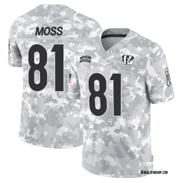 Youth Thaddeus Moss Cincinnati Bengals Limited Arctic Camo 2024 Salute to Service Jersey