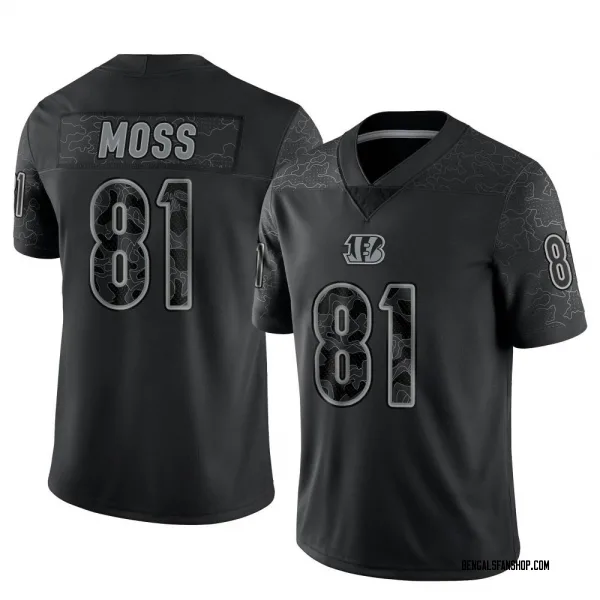 Youth Thaddeus Moss Cincinnati Bengals Limited Black Reflective Jersey