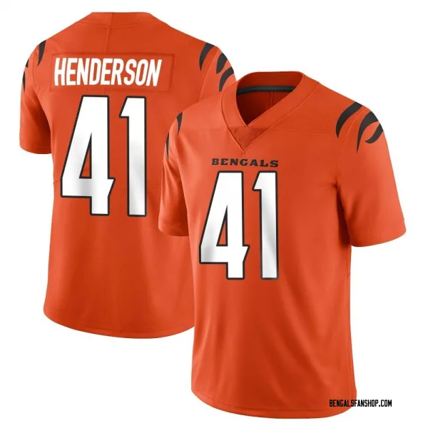Youth Trayvon Henderson Cincinnati Bengals Limited Orange Vapor Untouchable Jersey