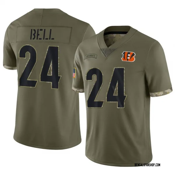 Youth Vonn Bell Cincinnati Bengals Limited Olive 2022 Salute To Service Jersey