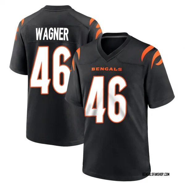 Youth William Wagner Cincinnati Bengals Game Black Team Color Jersey