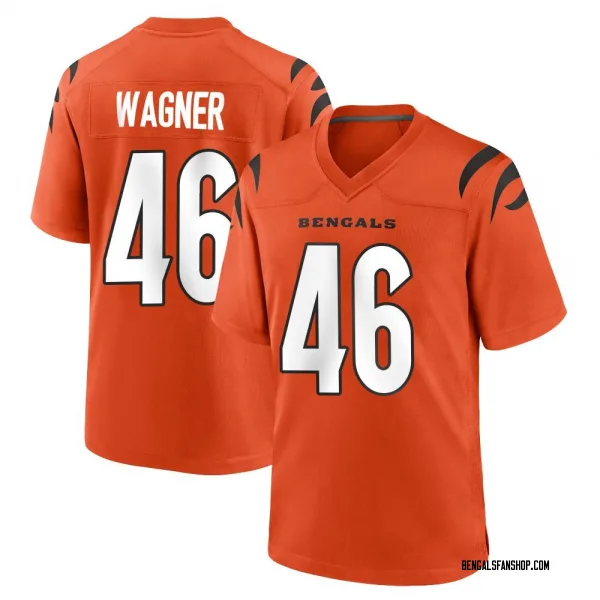 Youth William Wagner Cincinnati Bengals Game Orange Jersey