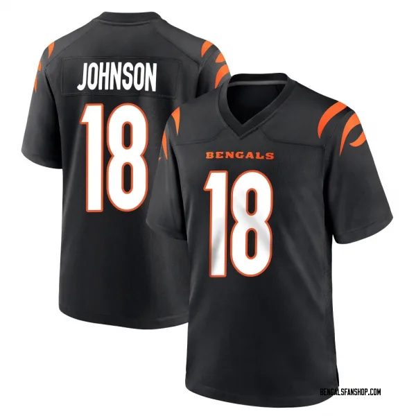 Youth Xavier Johnson Cincinnati Bengals Game Black Team Color Jersey