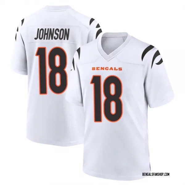 Youth Xavier Johnson Cincinnati Bengals Game White Jersey