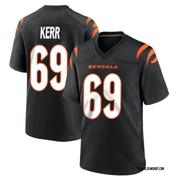Youth Zach Kerr Cincinnati Bengals Game Black Team Color Jersey