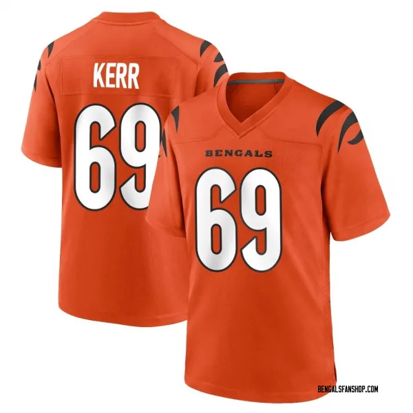 Youth Zach Kerr Cincinnati Bengals Game Orange Jersey