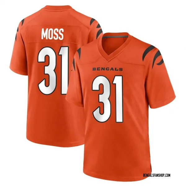 Youth Zack Moss Cincinnati Bengals Game Orange Jersey