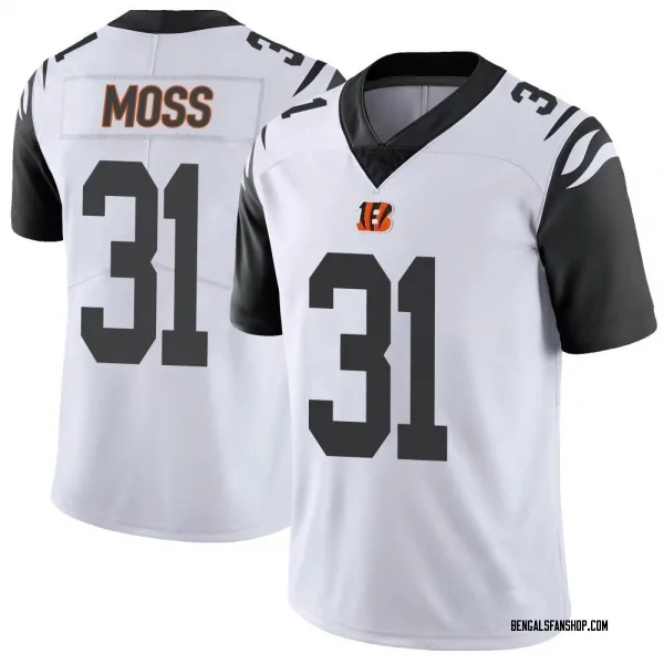 Youth Zack Moss Cincinnati Bengals Limited White Color Rush Vapor Untouchable Jersey